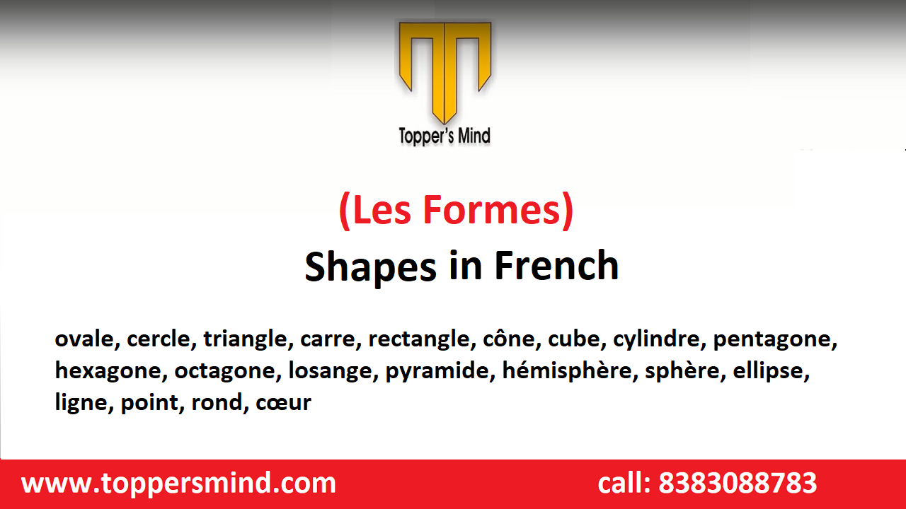 Shapes in French