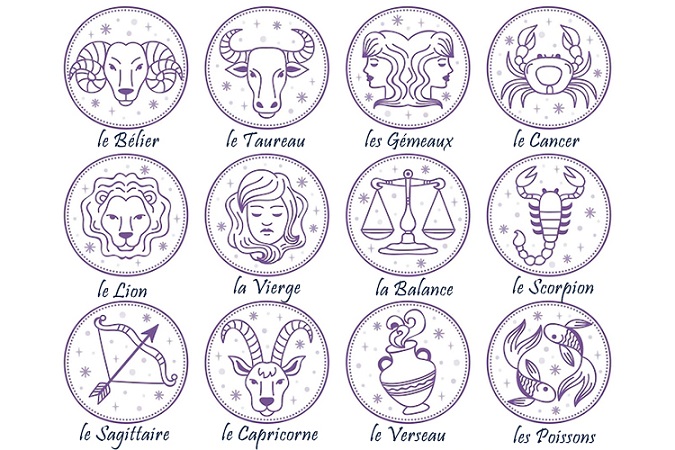 Zodiac Signs in French